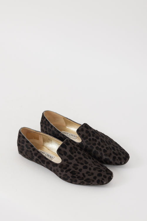 Jimmy Choo Grey & Black Textured Loafer