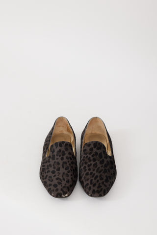 Jimmy Choo Grey & Black Textured Loafer