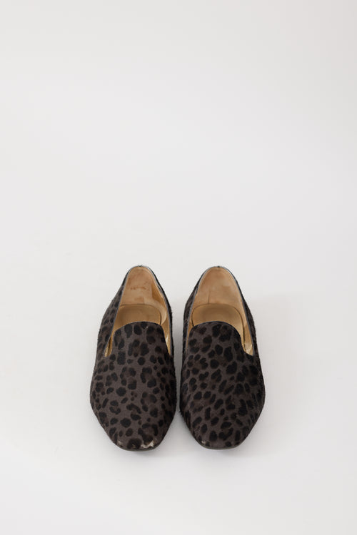 Jimmy Choo Grey & Black Textured Loafer
