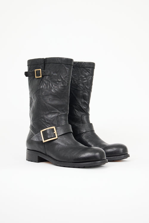 Jimmy Choo Leather Biker II Boot