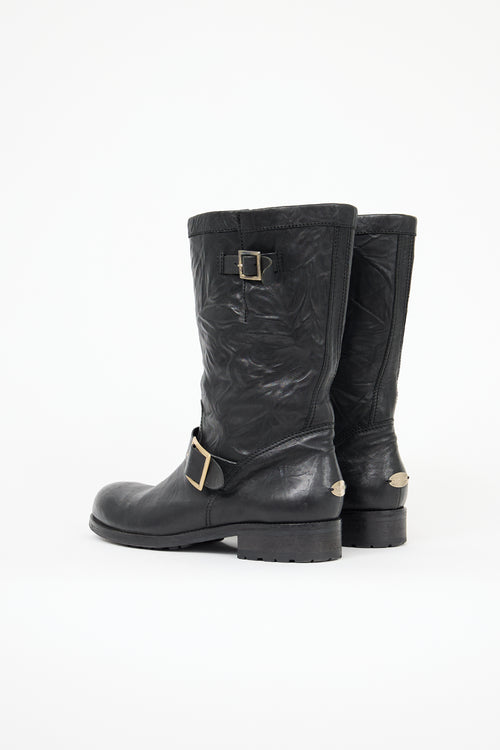 Jimmy Choo Leather Biker II Boot