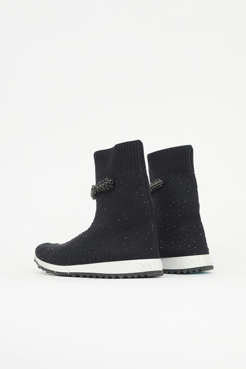 Jimmy Choo Knit Regena Crystal Sneaker