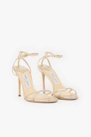 Jimmy Choo Leather Metallic Sandal