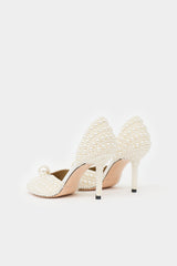 Jimmy Choo Leather Pearl Embellished Pump