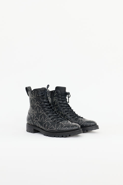 Jimmy Choo Leather Studded Cruz Boot