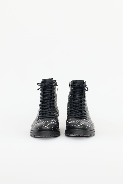 Jimmy Choo Leather Studded Cruz Boot