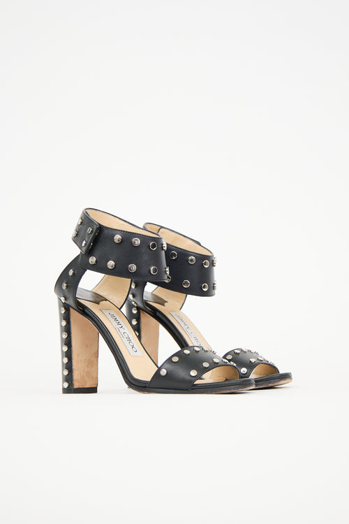Jimmy Choo Leather Veto Stud  Sandal
