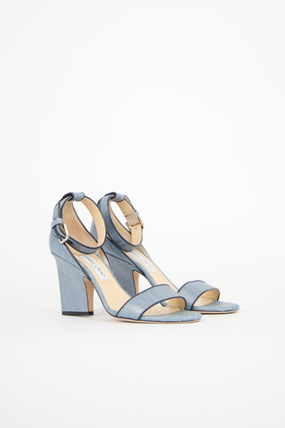 Jimmy Choo Metallic Denim Edina Sandal