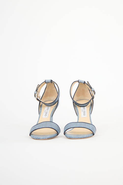 Jimmy Choo Metallic Denim Edina Sandal