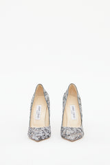 Jimmy Choo Silver & Black Sparkle Pump