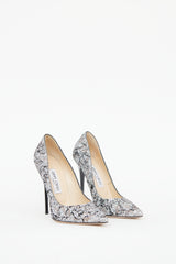 Jimmy Choo Silver & Black Sparkle Pump