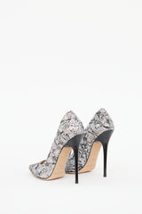Jimmy Choo Silver & Black Sparkle Pump