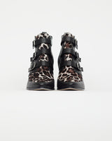 Jimmy Choo Multi Black Textured Leather Ankle Boot