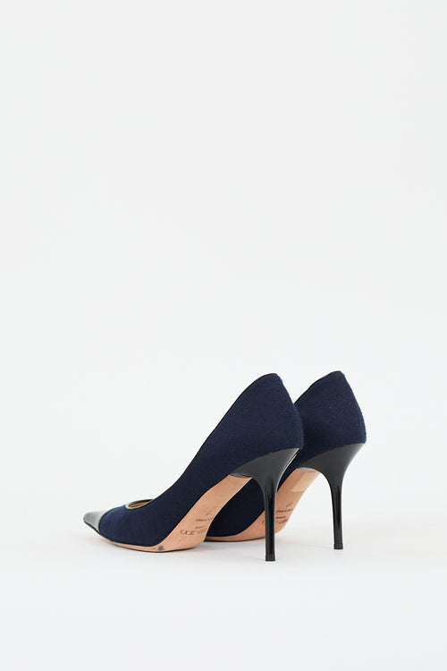 Jimmy Choo Navy & Black Patent Toe Pump