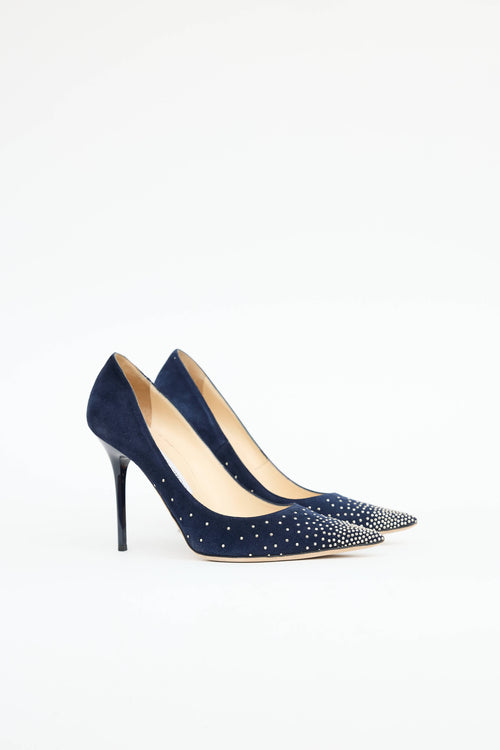 Jimmy Choo Suede Studded  Pump
