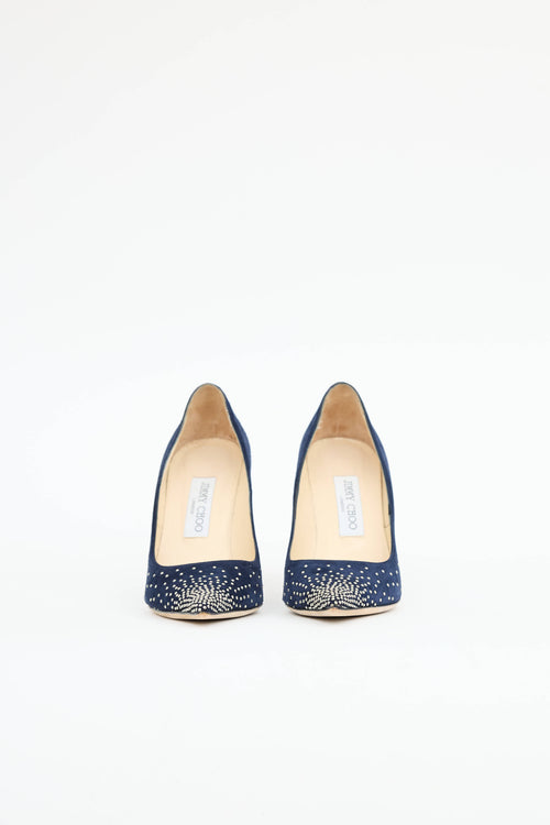 Jimmy Choo Suede Studded  Pump