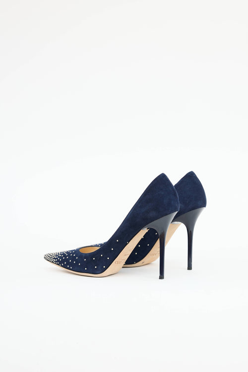 Jimmy Choo Suede Studded  Pump