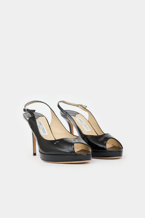 Jimmy Choo Patent Nova Slingback Heel