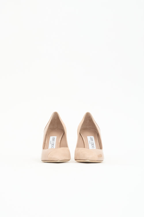 Jimmy Choo Patent & Suede Cass Pump