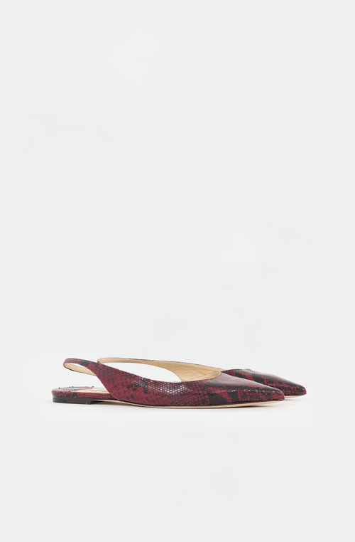 Jimmy Choo Leather Printed Fetto Flat