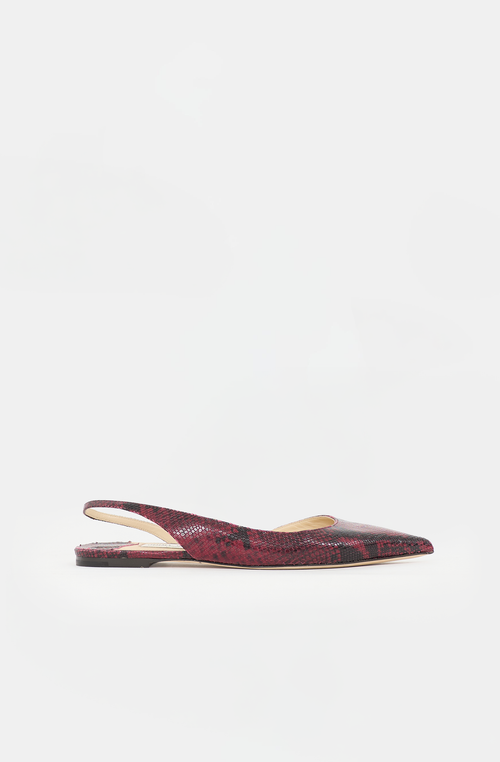 Jimmy Choo Leather Printed Fetto Flat