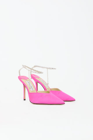 Jimmy Choo Satin Saeda 100 Heel