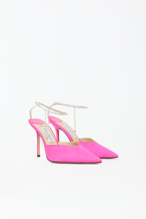 Jimmy Choo Satin Saeda 100 Heel