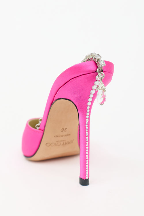 Jimmy Choo Satin Saeda 100 Heel