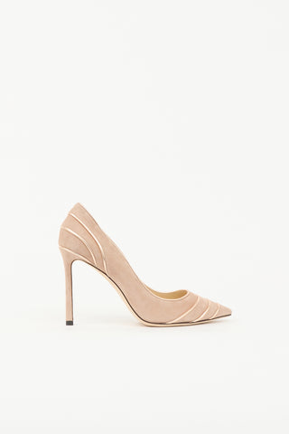 Jimmy Choo Suede Trimmed Romy Pump
