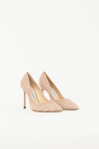 Jimmy Choo Suede Trimmed Romy Pump