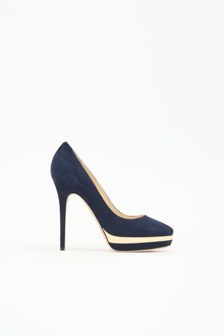 Jimmy Choo Suede Brulee Pump