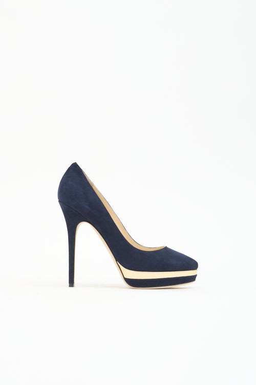 Jimmy Choo Suede Brulee Pump