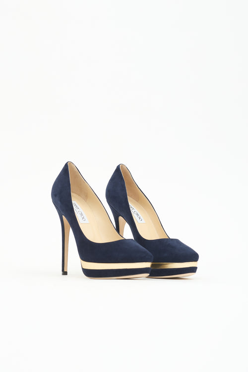 Jimmy Choo Suede Brulee Pump