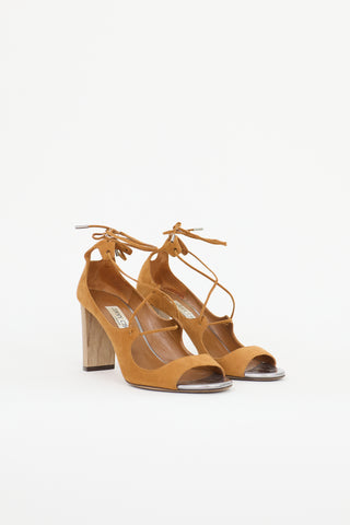 Jimmy Choo Suede Vernie Lace Up Sandal
