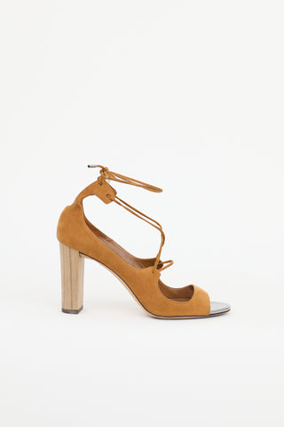 Jimmy Choo Suede Vernie Lace Up Sandal