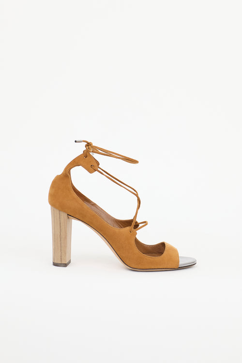 Jimmy Choo Suede Vernie Lace Up Sandal