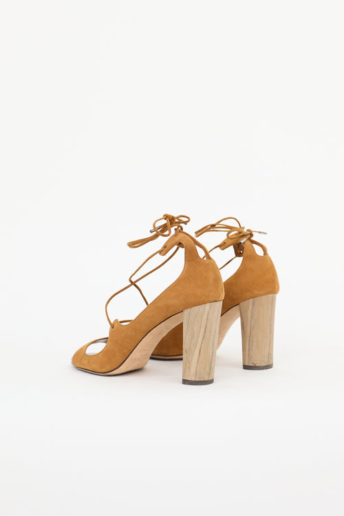 Jimmy Choo Suede Vernie Lace Up Sandal