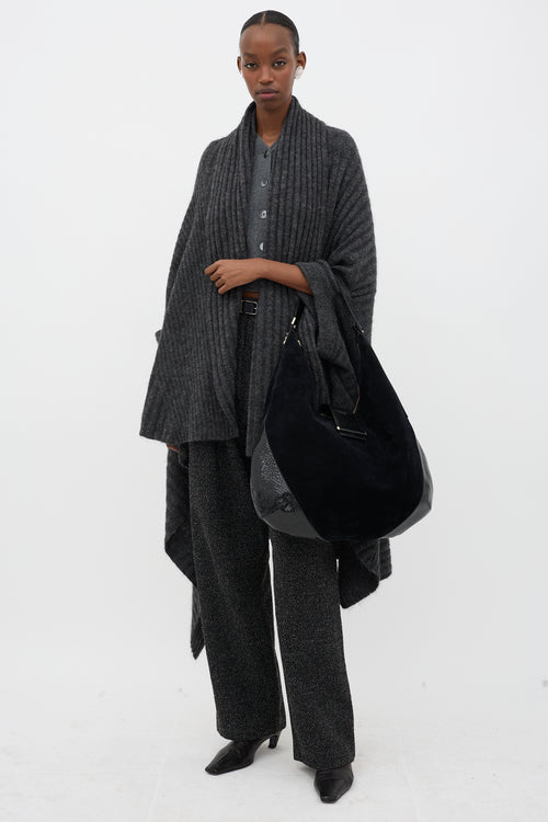 Jimmy Choo Suede & Leather Bar Shoulder Bag