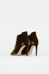 Jimmy Choo Velvet Bootie Heel