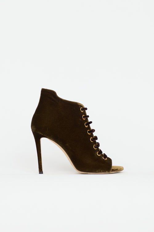Jimmy Choo Velvet Bootie Heel