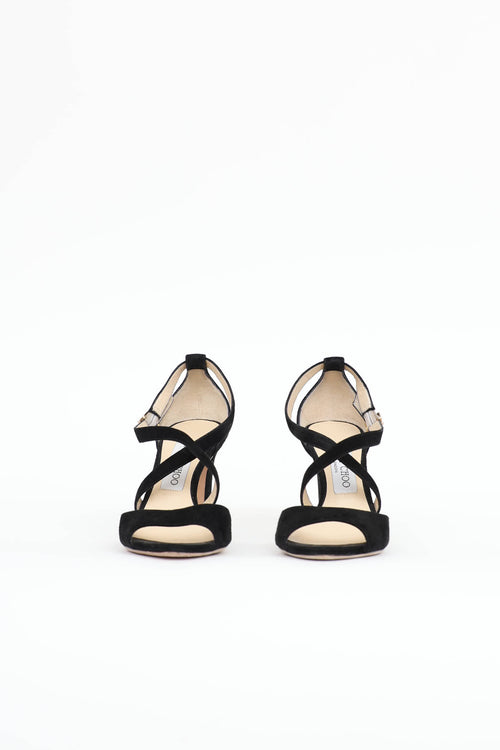 Jimmy Choo Suede Carrie Heel