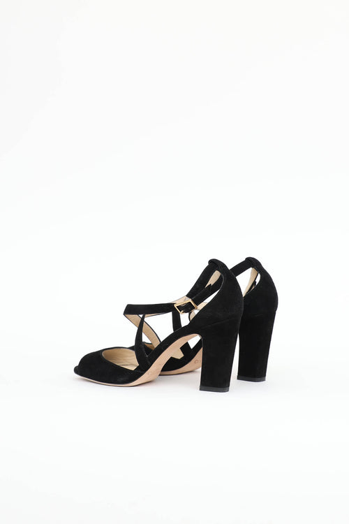 Jimmy Choo Suede Carrie Heel
