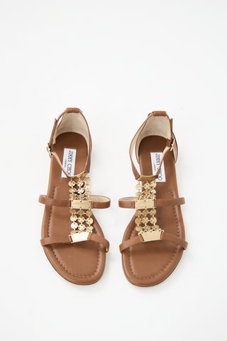 Jimmy Choo Leather Wyatt Discs Sandal