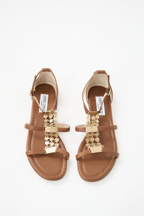 Jimmy Choo Leather Wyatt Discs Sandal