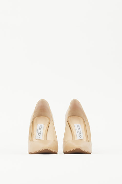 Jimmy Choo Beige Leather Romy Heel