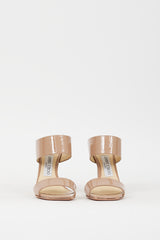 Jimmy Choo Beige Patent Leather Hira Mule