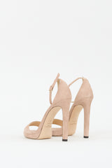 Jimmy Choo Beige Suede Misty Heeled Sandal