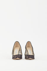 Jimmy Choo Black & Beige Lace Love Pump