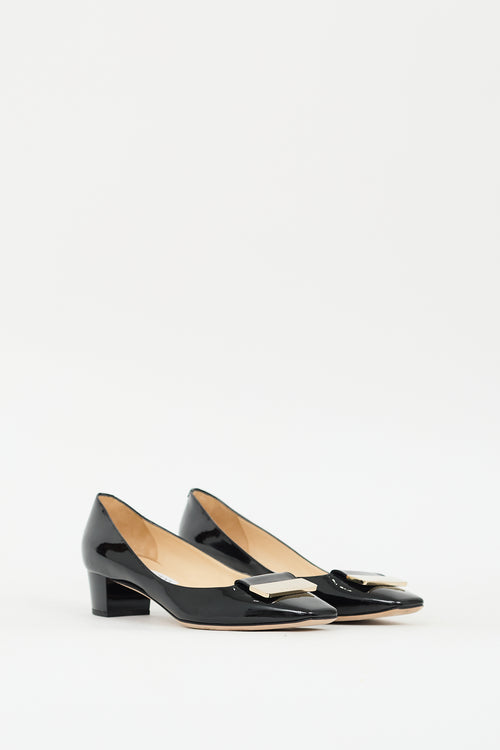 Jimmy Choo Black Patent Leather Harlow Pump