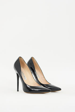 Jimmy Choo Black Patent Leather Love 100 Pump